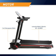 Marcy Easy Folding Motorized Treadmill/Pre Assembled Electric Running Machine JX-651BW black 30.00 x 66.00 x 126.00"