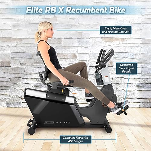 3G Cardio Elite RB Exercise Bike, Recumbent - Commercial Grade - Compact Footprint - Ultra Comfortable Seat - Magnetic Resistance - 350 LB User Capacity