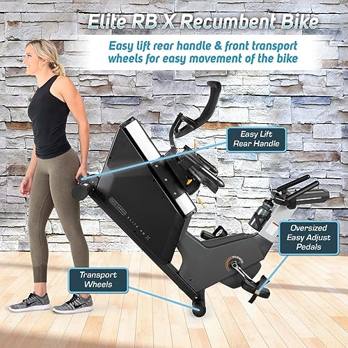 3G Cardio Elite RB Exercise Bike, Recumbent - Commercial Grade - Compact Footprint - Ultra Comfortable Seat - Magnetic Resistance - 350 LB User Capacity