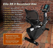 3G Cardio Elite RB Exercise Bike, Recumbent - Commercial Grade - Compact Footprint - Ultra Comfortable Seat - Magnetic Resistance - 350 LB User Capacity