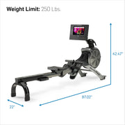 NordicTrack RW600; iFIT-Enabled Rower with 7” Pivoting Touchscreen and SpaceSaver Design