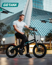 Gotrax R1 20" Folding Electric Bike with 40 Miles Range by 48V Battery, 20Mph Power by 350W, Weighs Only 45lbs, LCD Display & 5 Pedal-Assist Levels, Suitable for Leisure Riding&Commuting White