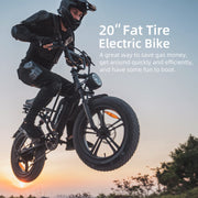 HAPPYRUN Electric Bike for Adults, 20" Fat Tire Ebike with 1500W Brushless Motor/ 48V 18Ah Removable Battery, Up to 30MPH / 68 Miles, 7-Speed Transmission UL Certified