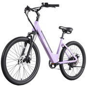 Gotrax Dolphin 26" Electric Bike, Max Range 30Miles(Pedal-assist1)&20Mph Power by 350W, 5 Pedal-Assist Levels&Front Suspension, 7-Speed&Boost Mode, City E-Bike for Adult Leisure Riding/Commuting