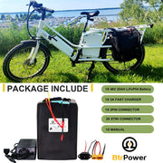 48V Ebike Battery 48V 20AH LiFePO4 Battery with 3A Charger and 40A BMS for 48V 52V Controller 250W - 2000W Motor Electric EBike Bicycle Motorcycle Scooter