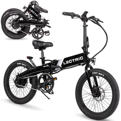 LECTRIC XP™ Lite Electric Bike | Adult Folding Bikes - Weighs Only 46lbs | 40+ Mile Range w/ 5 Pedal-Assist Levels | 20mph Top Speed - Class 1 and 2 eBike (Midnight Black)