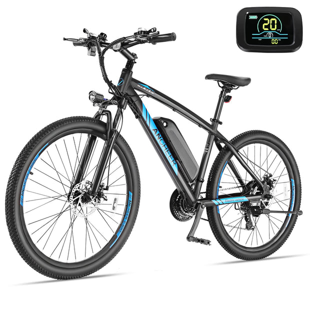 ANCHEER 500W Electric Bike for Adults 27.5'' Electric Mountain Bike/Ebike for Adults, 3 Hours Fast Charge, 55 Miles Class 2 Ebike with 48v 10.4Ah Removable Battery, Color LCD Display, 21 Speed Gears