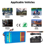 Cao MM 48v Battery, 10Ah/ 14AH/ 20AH Ebike Battery for 200-1200W Electric Bike Bicycle, Scooter and Other Motor